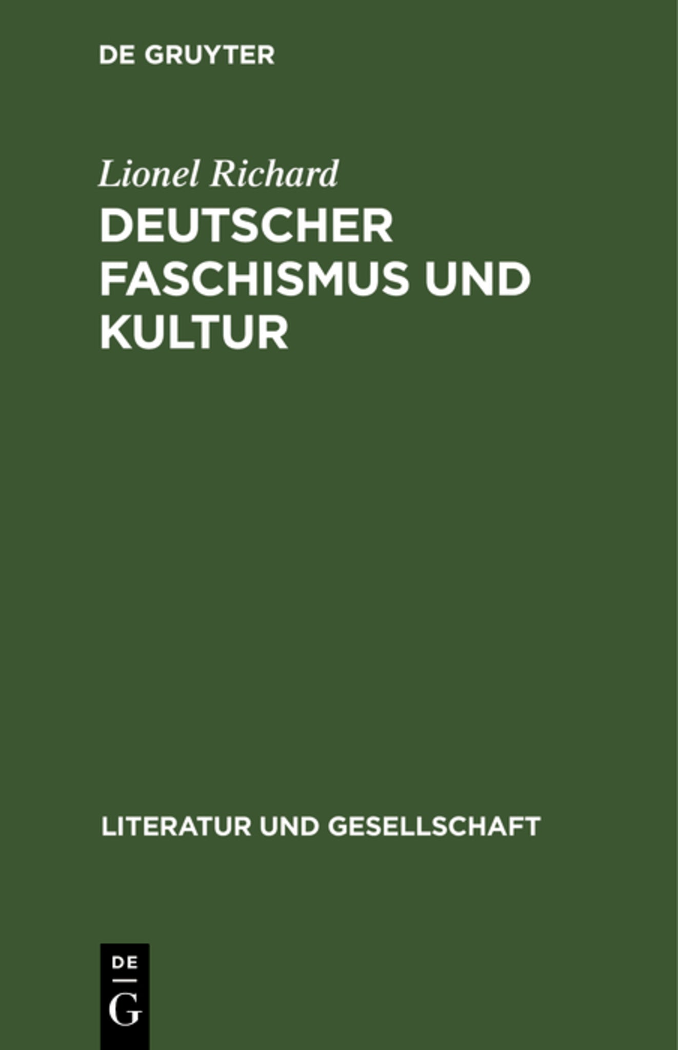 Deutscher Faschismus und Kultur